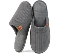 VeraCosy Chaussons respirantes douces pour hommes à mémoire foam intérieur outdoor l'été et l'automne pantoufles Stahlgrau，44/45 EU