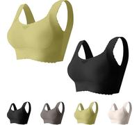Verafits Bra - LiftCharm - Comfortable Bust Lifting & Shaping Bra, Wireless Push up Sports Bras for Women (Black+Green,3TG)