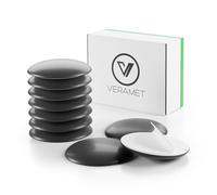VERAMET® Butée Murale de Poignée Autocollante Butoir Adhesif Rond Butee Bumper Mural pour Protection Amortisseur Portes de Placard Cuisine Salle Bain Bureau Arrêt Lot de 10 60 mm Noir -PG-078
