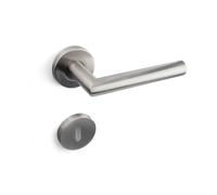 VERAMET Ensemble de Poignées en Acier Inoxydable Pour Portes de Chambre | BB | Garniture Intérieure (Gabarit de Perçage et Instructions de Montage Inclus)