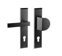 VERAMET Poignée de Porte d'Entrée avec Bouton Fixe 90 mm Plaque Longue