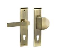 VERAMET Poignée de Porte d'Entrée avec Bouton Fixe 90 mm Plaque Longue