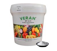 VERAN Engrais Azote et Phosphore pour Fleurs, Agrumes et Potager 1Kg | NP 12-61 | Stimule la Croissance, la Floraison et la Nouaison | Hydrosoluble | Engrais Azoté et Phosphaté également Foliaire