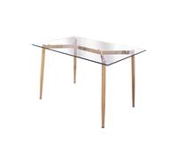 VERANA - Table Repas Rectangulaire Plateau en Verre - Altobuy Transparent