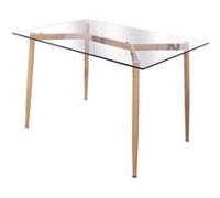 VERANA - Table Repas Rectangulaire Plateau en Verre - Altobuy Transparent