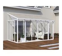 Véranda San Remo 12,54 m² blanche Palram Longueur : 4.25 m, Largeur : 2.95 m blanc Blanc G