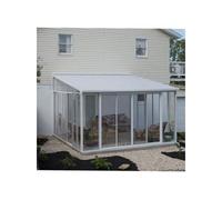 Véranda San Remo 16,23 m² blanche Longueur : 4.25 m, Largeur : 3.82 m blanc