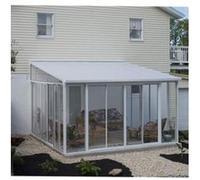 Véranda San Remo 16,23 m² blanche Longueur : 4.25 m, Largeur : 3.82 m blanc