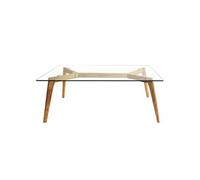 AltoBuy VERANE - Table Basse Rectangulaire Plateau Verre