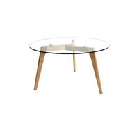 AltoBuy VERANE - Table Basse Ronde Plateau Verre