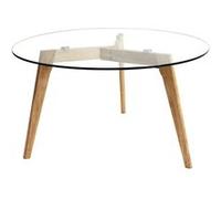 AltoBuy VERANE - Table Basse Ronde Plateau Verre