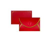VERAWE 50 Enveloppes Professionnelles Haut de Gamme pour Cartes de Correspondance, Mariage Rouge