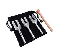 VERAWE Ensemble de Diapasons 4096 Hz 4160 Hz 4225 Hz Ensemble de Diapasons Diapason avec Marteaux en Bois et Sac en Tissu Style 2