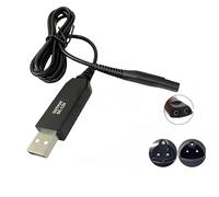Verazquy Chargeur compatible avec épilateur de rasoir Braun - Câble de charge USB 12 V pour rasoir Silk-epil 9 7 5 Series 1 2 3 4 5 7 9 C Z (2 broches/3 broches universelles)