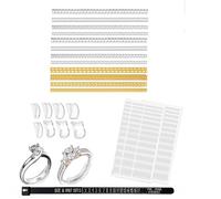 Verazquy Lot de 99 ajusteurs de taille de bague invisibles en silicone - Réducteur d'espacement pour anneaux lâches, kit de serrage pour femmes et hommes