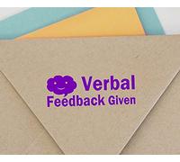 VERBAL FEEDBACK GIVEN Self Encrage Rubber Stamp personnalisés Colop Stationary Office P20 Mini Stamper