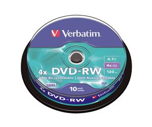 Verbatim 10 DVD-RW Verbatim Spindle 4,7 Go