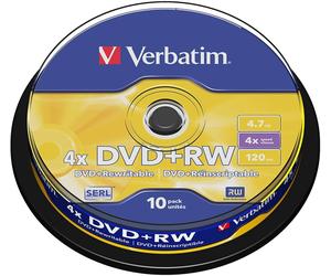 Verbatim 10 DVD+RW Verbatim Spindle 4,7 Go