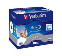 Verbatim - 10 x BD-R - 25 Go 4x - surface imprimable - boîtier CD