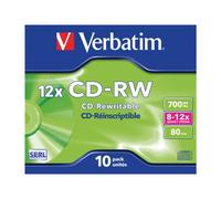 Verbatim - 10 x CD-RW - 700 Mo 8x - 12x - boîtier CD