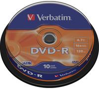 Verbatim - 10 x DVD-R - 4.7 GB 16x - mattsilber - Spindel