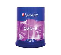 Verbatim - 100 x DVD+R - 4.7 Go 16x - argent mat - spindle G