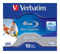 Verbatim - 10 x BD-R DL - 50 Go 6x - surface imprimable par jet d'encre - boîtier CD G