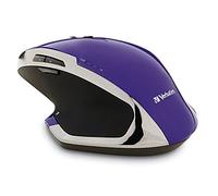 Verbatim 2.4G Souris d'ordinateur sans Fil 8 Boutons LED Ergonomique Deluxe Souris d'ordinateur avec Nano récepteur pour Mac et PC Violet