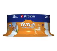 Verbatim - 25 x DVD-R - 4.7 Go 16x - surface imprimable photo large - spindle