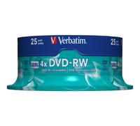 Verbatim - 25 x DVD-RW - 4.7 Go (120 minutes) 4x - argent mat - spindle