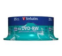 Verbatim - 25 x DVD-RW - 4.7 Go (120 minutes) 4x - argent mat - spindle G