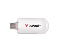 Verbatim 30231 - Clé USB 512 Go Type-C USB 3.2 Gen 1 - Lecture 100Mo/s, Écriture 25Mo/s - Compatible Windows, macOS - Boîtier plastique/zinc blanc