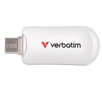 Verbatim Plectra USB-C Flash Drive White 512GB, W129015927 (White 512GB)