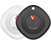 VERBATIM 32131 Keyfinder My Finder Tracker de localisation, 2 pièces, noir/blanc