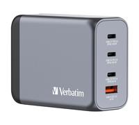 VERBATIM 32204 Chargeur GaN 200W, 1x USB-A , 3x USB-C, gris