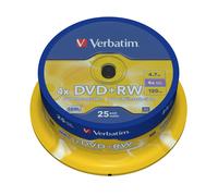 Verbatim 43489 4,7 Go 4x Argent Mat DVD+RW - 25 Pack