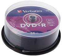 Verbatim DVD+R (43500) – 16x – Pack de 25