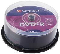 Verbatim DVD+R DataLifePlus 4,7 Go 16x - Spindle de 25