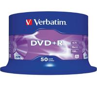 Verbatim DVD+R 43550 – 4,7 Go 16x – 50 disques spindle argent mat
