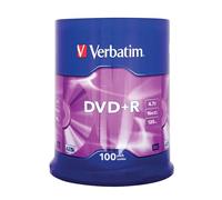 Verbatim DVD+R 43551 - Lot de 100 vierges 4,7 Go 16x argent mat