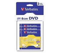 Verbatim - 43594 - DVD+RW 8 cm - Serl - 4X - 30 min - Scratch guard/Hard coated - 1,46 Go - Blister Pack de 3