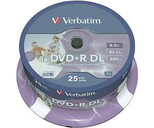 Verbatim (43667) : DVD+R DL 8x 25-pack : Printable Optical Media