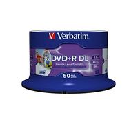 DVD+R imprimable double couche 8.5 Go, 50 pièces en cake box (43703) - Verbatim