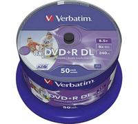 DVD+R imprimable double couche 8.5 Go, 50 pièces en cake box (43703) - Verbatim