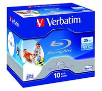 Verbatim BD-R SL 25GB 6x Printable 10 Pack Jewel Case 25 Go 10 pièce(s)