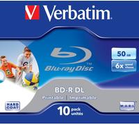 Verbatim 43736 BD-R DL 50 Go 6x Large Imprimable 10 Pack Boîtier Jewel