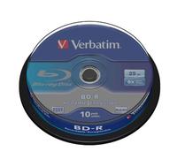 Verbatim 43742 BD-R Single Layer 6x 25 Go Couche protectrice Hard Coat Pack Spindle Blanc/Bleu