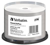 Verbatim DVD-R 43755 DataLifePlus 4,7 Go 16x imprimable thermiquement – lot de 50