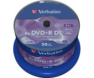 VERBATIM 43758 DVD+R 8.5GB 8X SP50