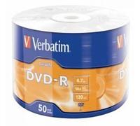 Verbatim 43791 DVD vierge 4,7 Go DVD-R 50 pièces (DVD-R 4.7 GB 16X WRAPPED 50X - DATA LIVE EXTRA PROTECTION)